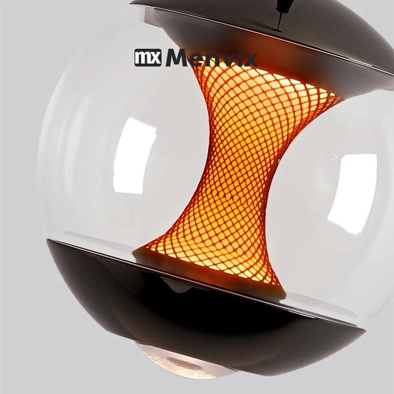 Glass Pendant Light Modern Dining Room Table Afterglow Sunset Lamp Entryway Balcony Round Table Bedroom Bedside Sleep Chandelier