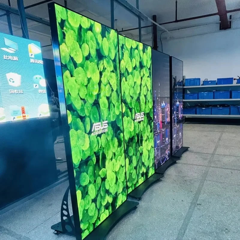 Indoor Foldable LED Poster Screen P1.8 P2 P2.5 Portable Digital Display Video Wall for Store Events Exhibition