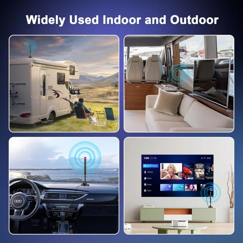 Popular Terrestrial Digital TV Antenna, Indoor/Outdoor Suction Cup TV Antenna, DTMB Home DVB-T2 Antenna