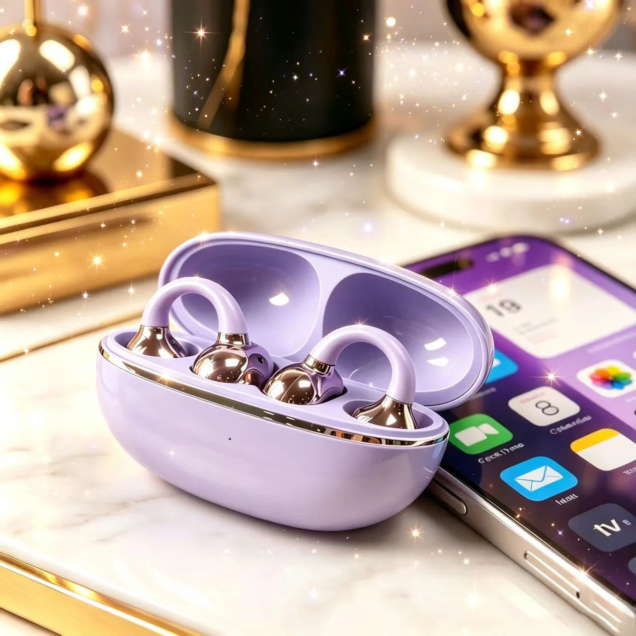 Open Ear OWS Clip Bluetooth Earphones Sport Wireless Headset Low Latency HiFi Touch Waterproof Long Battery Earbuds