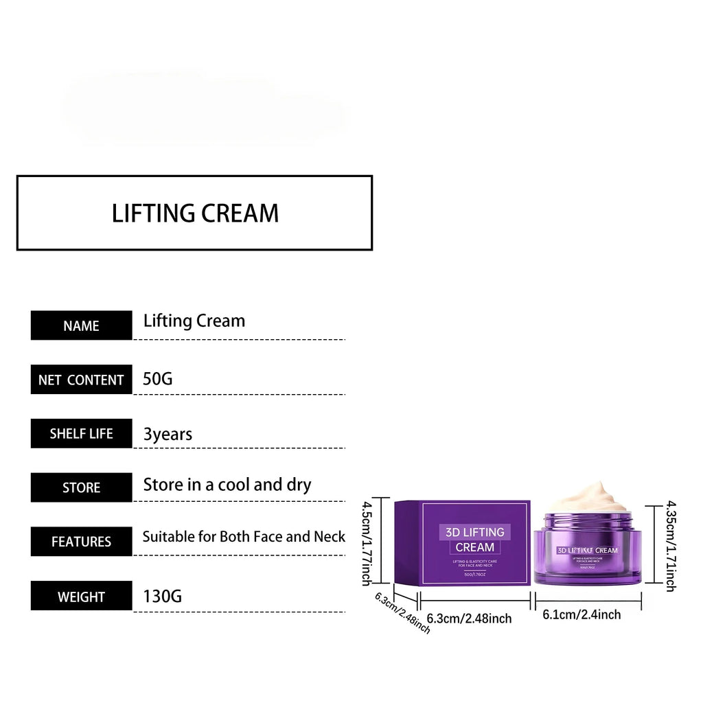3D Lifting Firming Cream&Spray,Advanced with 17 Peptide Complex for Face&Neck,Butter Rich Texture For Perfect Slugging,Creamy Moisturizing,Instantly Brightens Skin Tone,Firms Skin,Refreshing,Comfortable.K-Beauty  Glass Skin