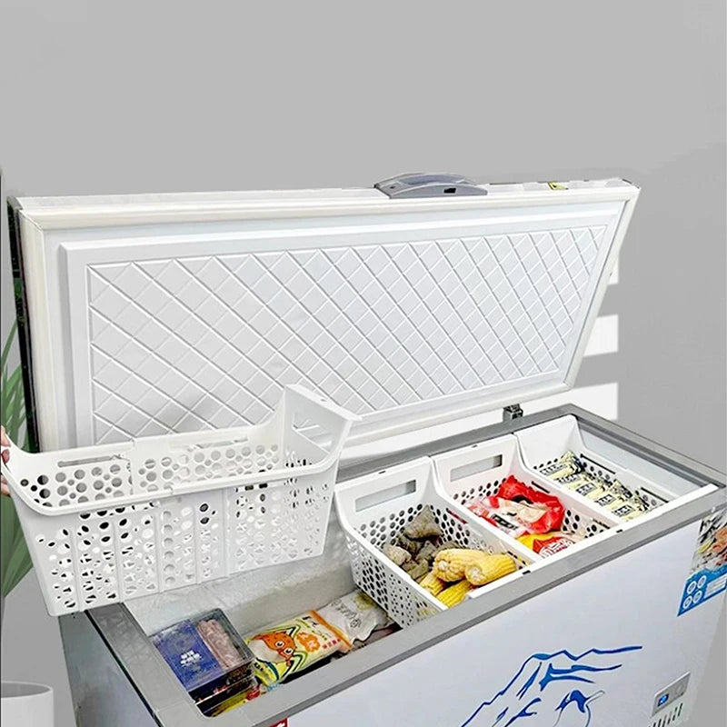 Kitchen Freezer Organizer Basket Odorless Heavy Load Rack for Chest Freezer Space Saving Storage Solution withMulti-layer Design