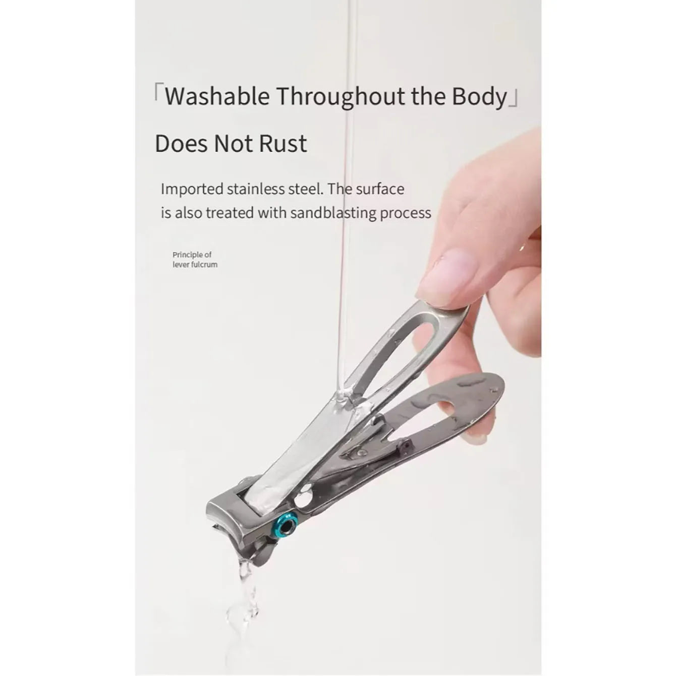 Nail clippers for thick nails easy to use stainless steel large opening anti-splash portable foldable specially designed