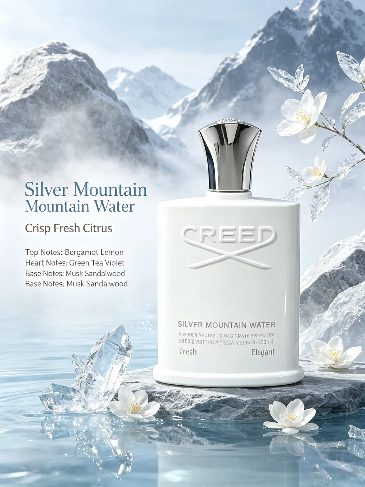 Creed Aventus Eau De Parfum Spray 100ml / 3.3oz Tester Luxury Fragrance for Daily Wear without Cap