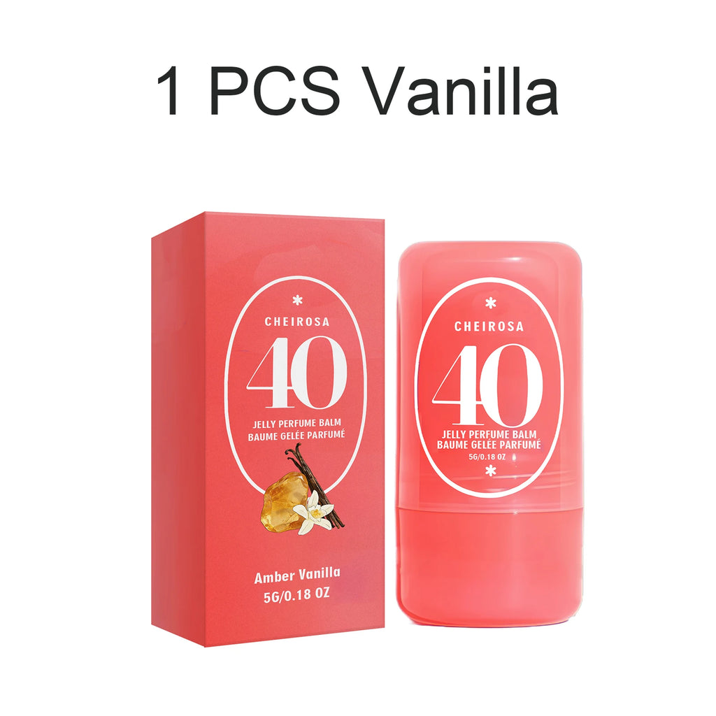 Jelly Perfume Balm 3 Scents 40 Amber Vanilla 62 Almond Caramel 68 Lychee Fruity Long Lasting Portable Travel Solid Perfume