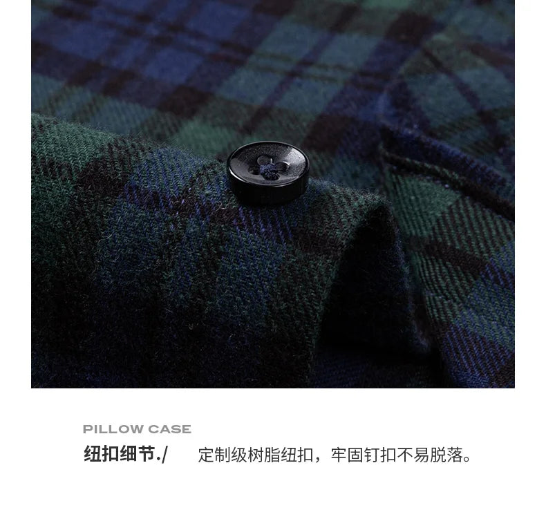 8XL Classic Plaid Men's Flannel Shirts Men Long Sleeve Casual Men's Flannel Shirts Men Long Sleeve Casual Big Size Single Pocket