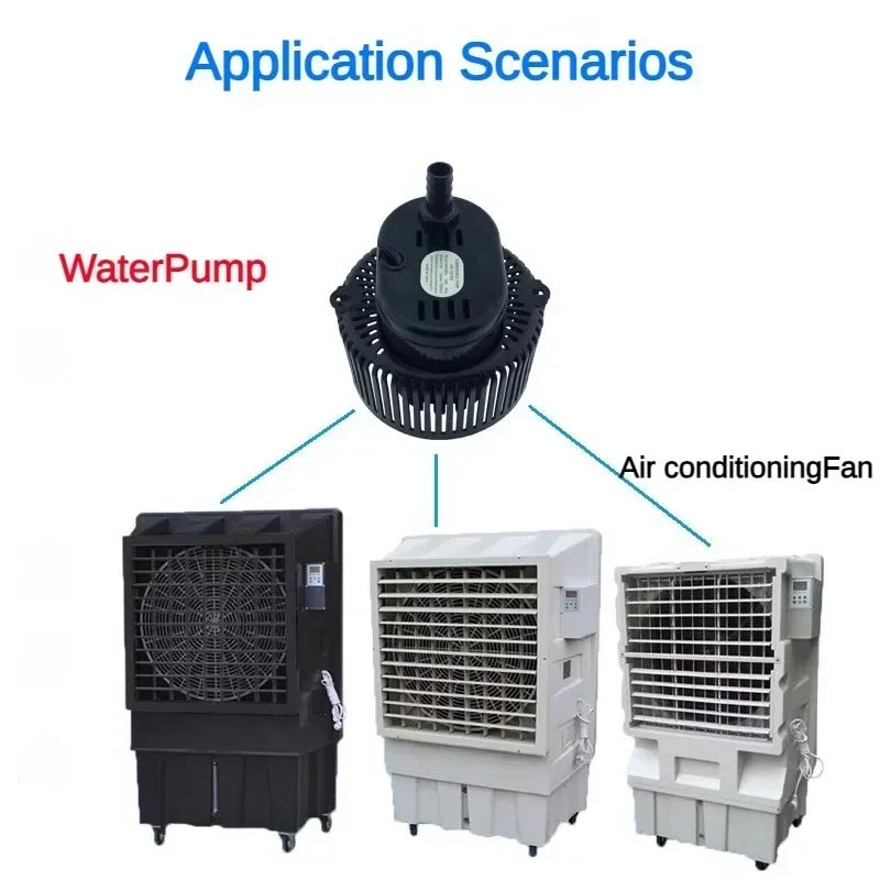AD-818/1300 Mobile Environmental Friendly Water Air 8W10W18W25W Conditioner Spray Fan Cooling Fan Small Suction Submersible Pump