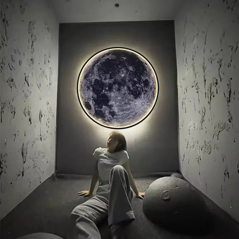 Interior Wall Light Creativity Lunar Surface Wall Lamp Intelligent Remote Control Dimming Home Decorations Bedroom Corridor Amp