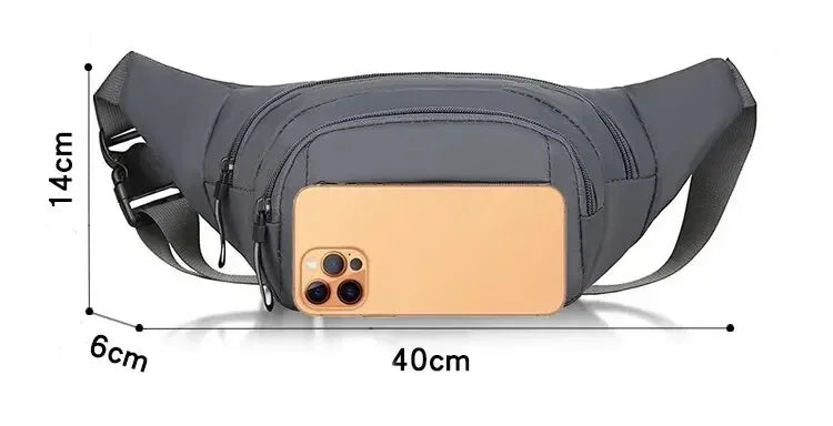 Crossbody Bag Outdoor Sports Multi Functional Waterproof Waist Bag Canvas Fit Mobile Waist Bag With Large Capacity For Men Women