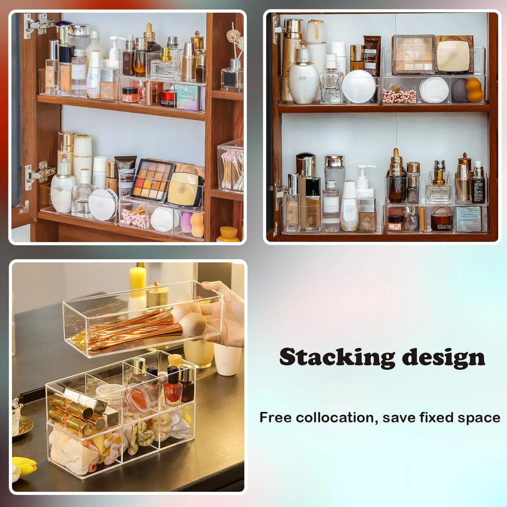 Makeup Organizer for Drawer, Makeup Organizer for Vanity, Countertop, Bathroom, Kitchen and Cabinet Storage Boxes