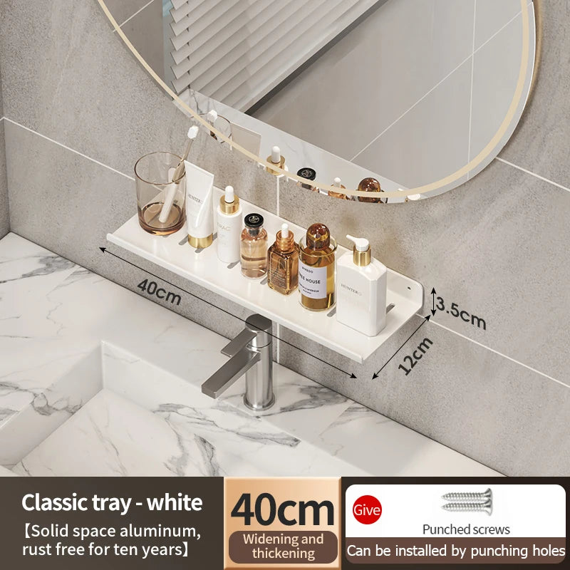 Faucet Storage Tray, Bathroom Storage Rack, Mirror Front Toilet, Washbasin, Washbasin, Bathroom Rack