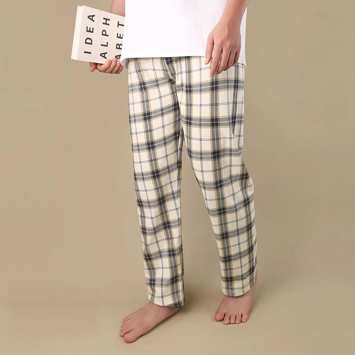 High-Waisted, Stylish Men's Pajama Pants, Loose Fit, Summer Casual, Plus Size, High-Quality, Thin, Home Wear Long Pants for Spring and Autumn