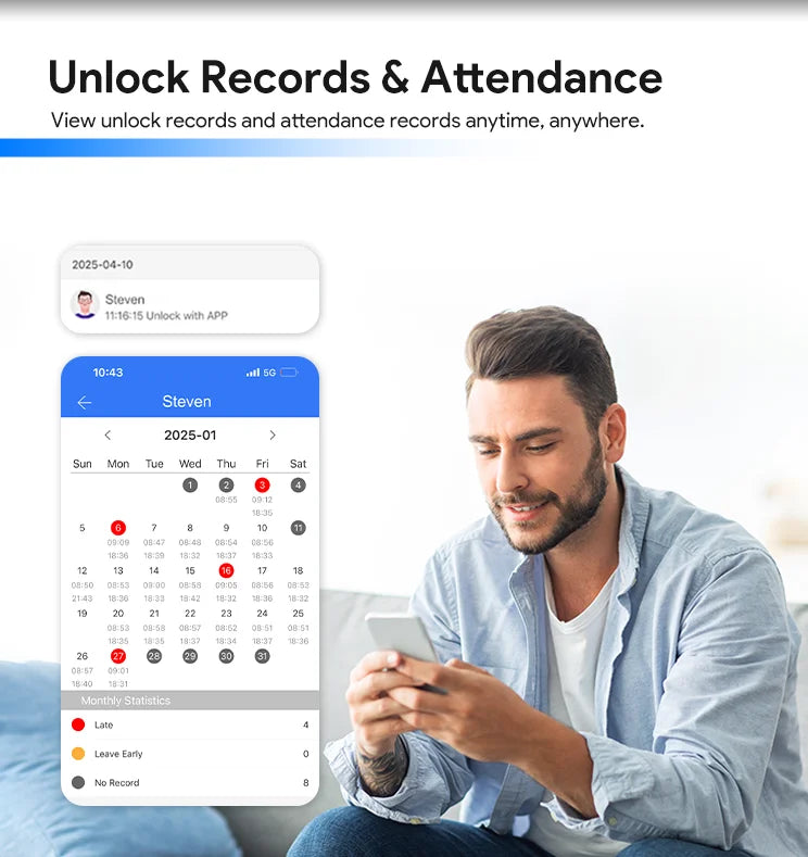 Waterproof TTLock App Outdoor Gate Fingerprint Lock Smart Door Lock Smart Bluetooth Digital APP Keypad Code Keyless Door Lock