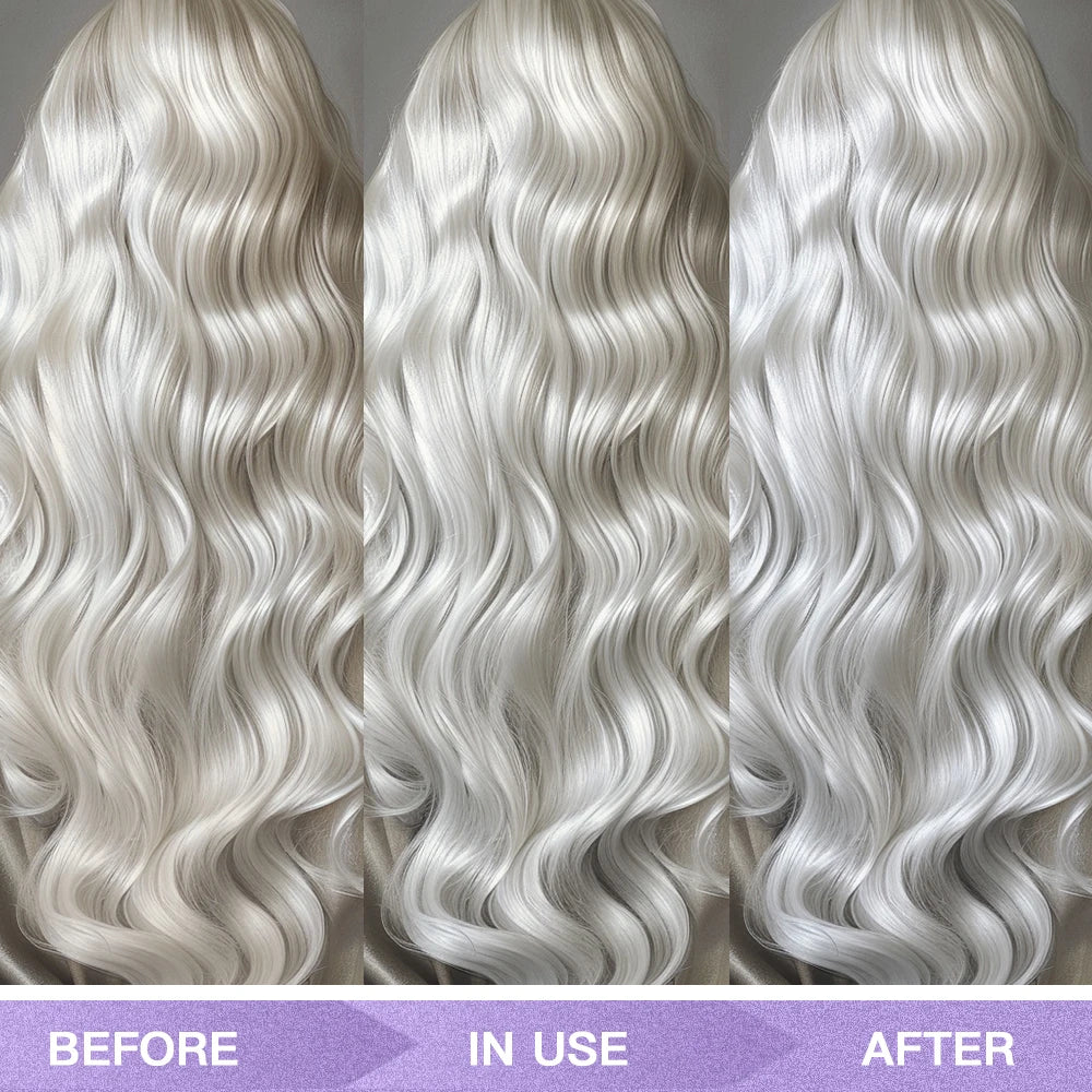 Purple Hair Dye Shampoo for Blonde to Cover Gray Non-irritating Hair Fading Yellow After Bleach Hair Shampoo Gray Hair Remedy