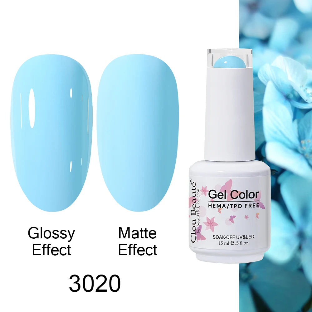 Clou Beaute HEMA TPO FREE Caramel Brown Wine Red Coffee Gel Nail Polish High Pigment Autumn Nail Art Full Coverage UV Varnish