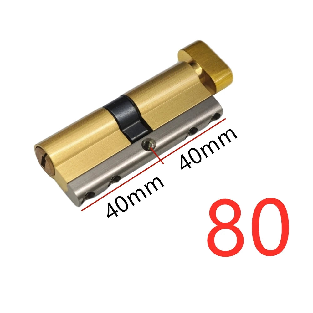 Super D-grade 8-track Single Opening with Knob Anti-theft Cylinder,Universal Lock Core for Iron and Wooden Doors,8 Keys Cilindro