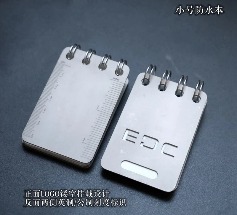 EDC Titanium Alloy Notepad Portable Recyclable Tools Outdoor DIY Survival Camping Gear EDC Multifunction Tools