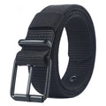 Men's Belt Porous Canvas Pin Buckle Leather Belt Outdoor Sports Tactics Belt Women's Trendy Eyelet Belt with Jeans Belt Women