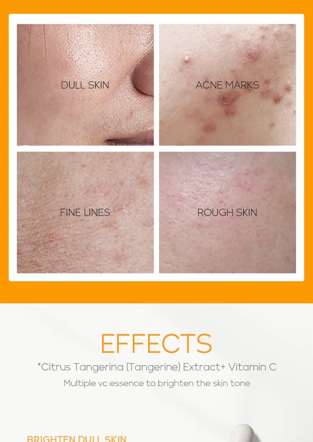 17ml Vitamin C Serum Moisturizing Nourish Skin VC Hyaluronic Acid Face Essence Shrink Pore Face Serum Skin Care Products