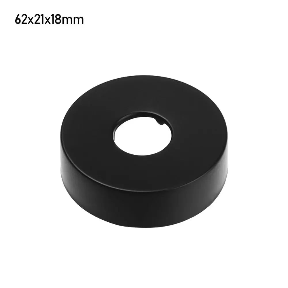 Black Shower Faucet Decorative Cover Chrome Finish Stainless Steel Wall Flange Water Pipe Wall Covers Bathroom Faucet Accessory