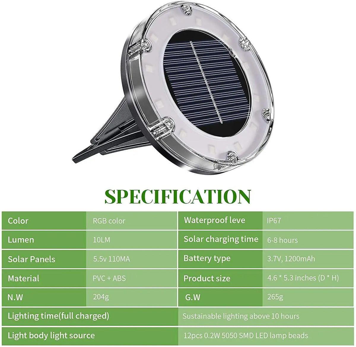12LED Solar Ground Lights IP65 Waterproof Solar Light Outdoor Solar Garden Light For Yard Lawn Patio Deck Landscape Decor