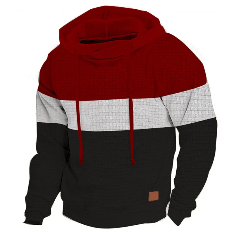 Men's Hoodie Pullover Sweatshirt Block Drawstring Sports Outdoor Casual Streetwear Hot Stamping Streetwear Sportswear Winter