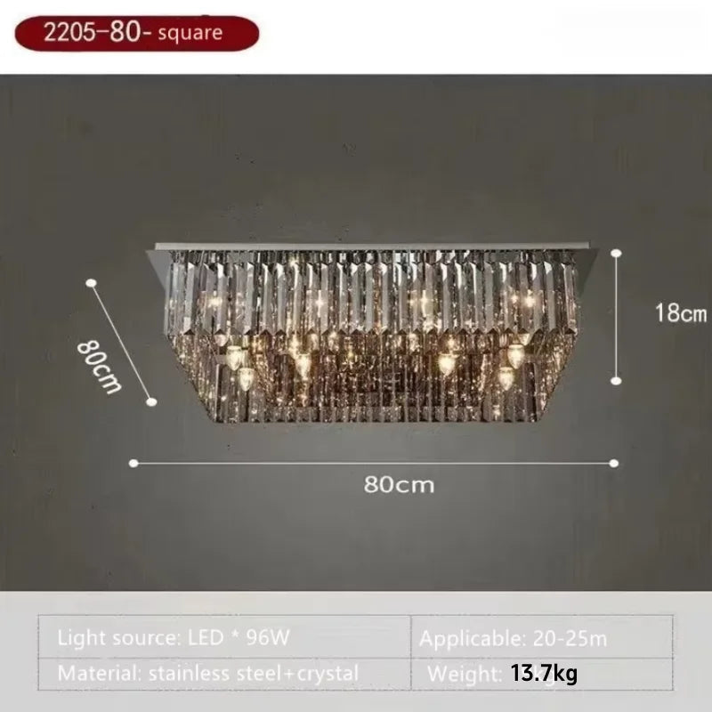 Modern Crystal for Dining Room Led E14 BULBS K9 Crystals Lighting Lamp Living Room Ceiling Light