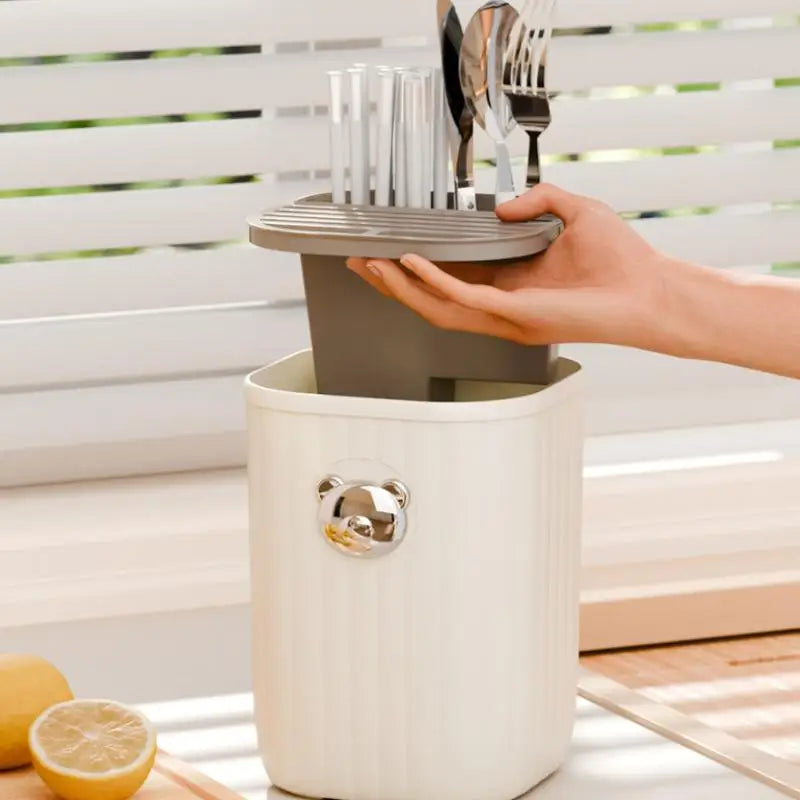 Multifunctional Kitchen Tool Holder Organize Utensils Space-Saving Durable Storage Box