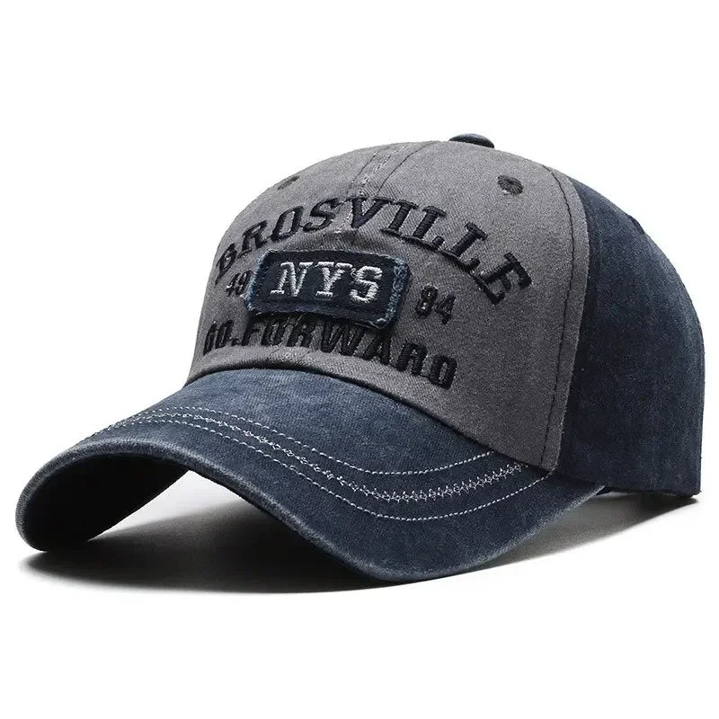 Men's Baseball Cap Casual Wash Embroidered Cap Curved Brim Bowler Sun Hat Official Website Sport Hip Hop Fitted Hats Men Women