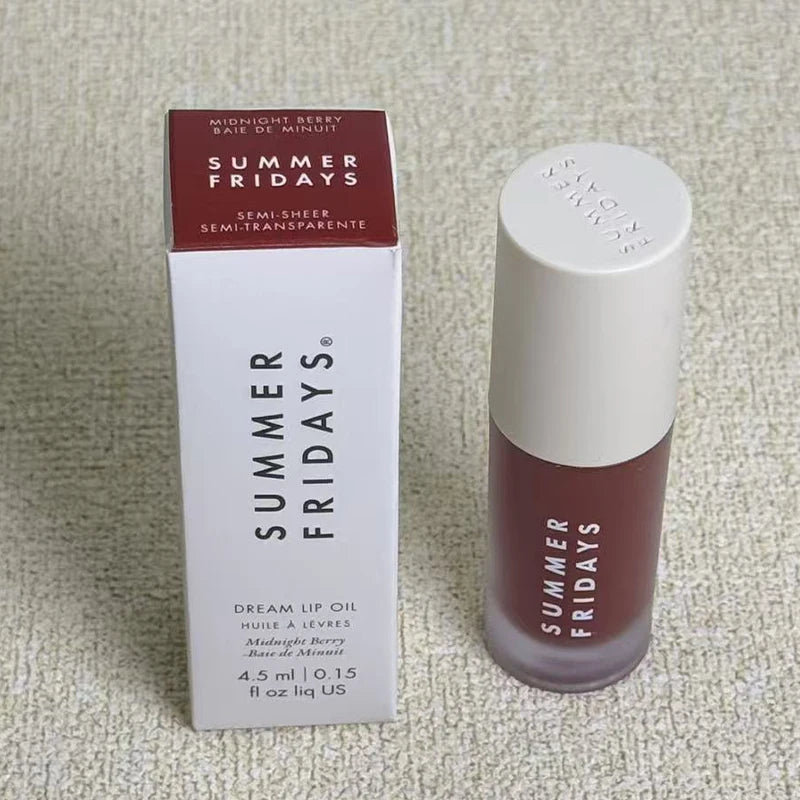 Summer Friday's Long-lasting Moisturize Lip Oil Glaze Pink Sugar Vanilla Beige Birthday Cake Strawberry Soft Serv Gloss Lip Balm