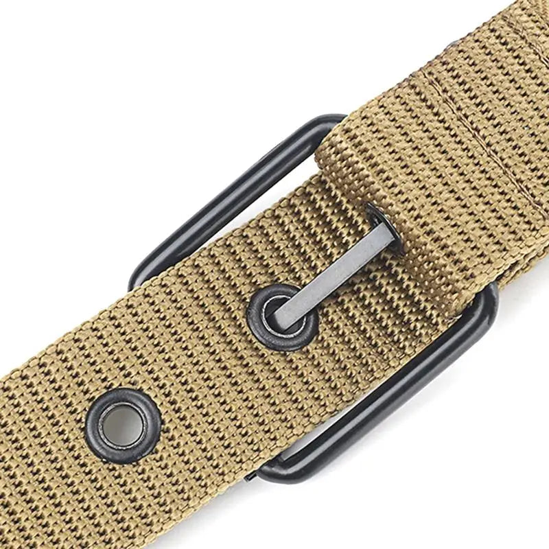 ·NewMen's Belt Porous Canvas Pin Buckle Leather Belt Outdoor Sports Belt Women's Trendy Eyelet Belt With Jeans Belt·