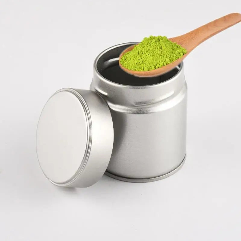 1 Pcs Portable Mini Matcha Powder Can Thick Tinplate Tea Sealed Jar Spice Storage Box Container Box Kitchen Gadgets Household