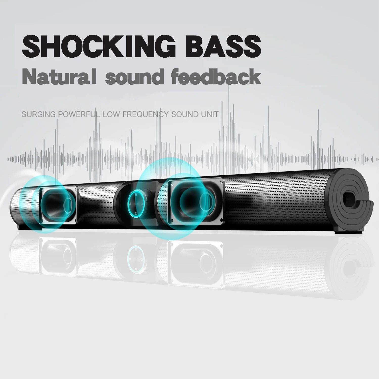 HOMEFISH TV Sound Bar Home Theater Sound System Bluetooth Speaker Computer Speakers for TV Soundbar Box Subwoofer Radio
