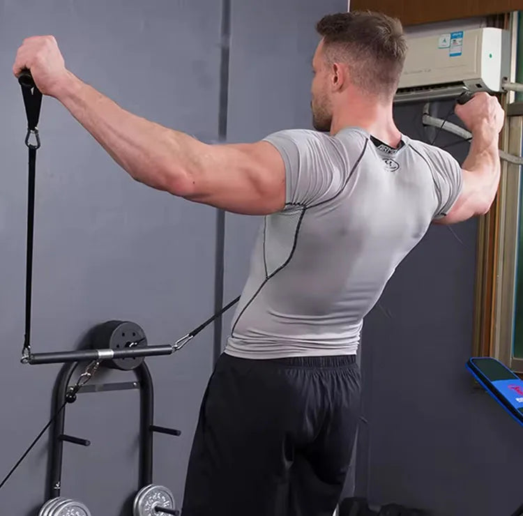 2Pcs of Professional Rope Grip Gym Exercise Resistance Bands with Anti Slip Handles Fitness Accessories