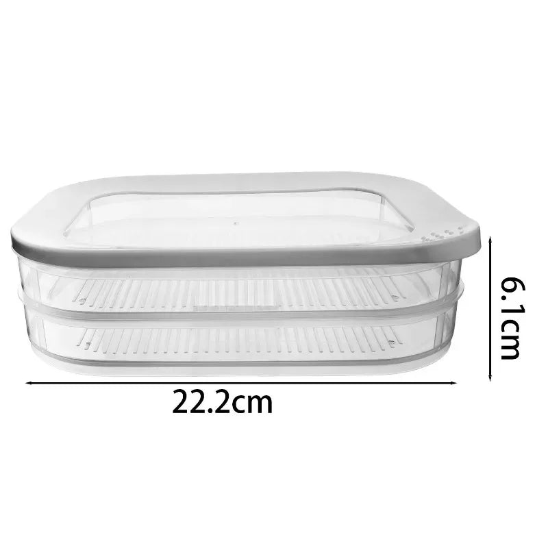 Meal Prep Containers Stackable Food Storage Boxes with Lid Meat Container for Fridge Bacon Lunch Meat Container for Refrigerator