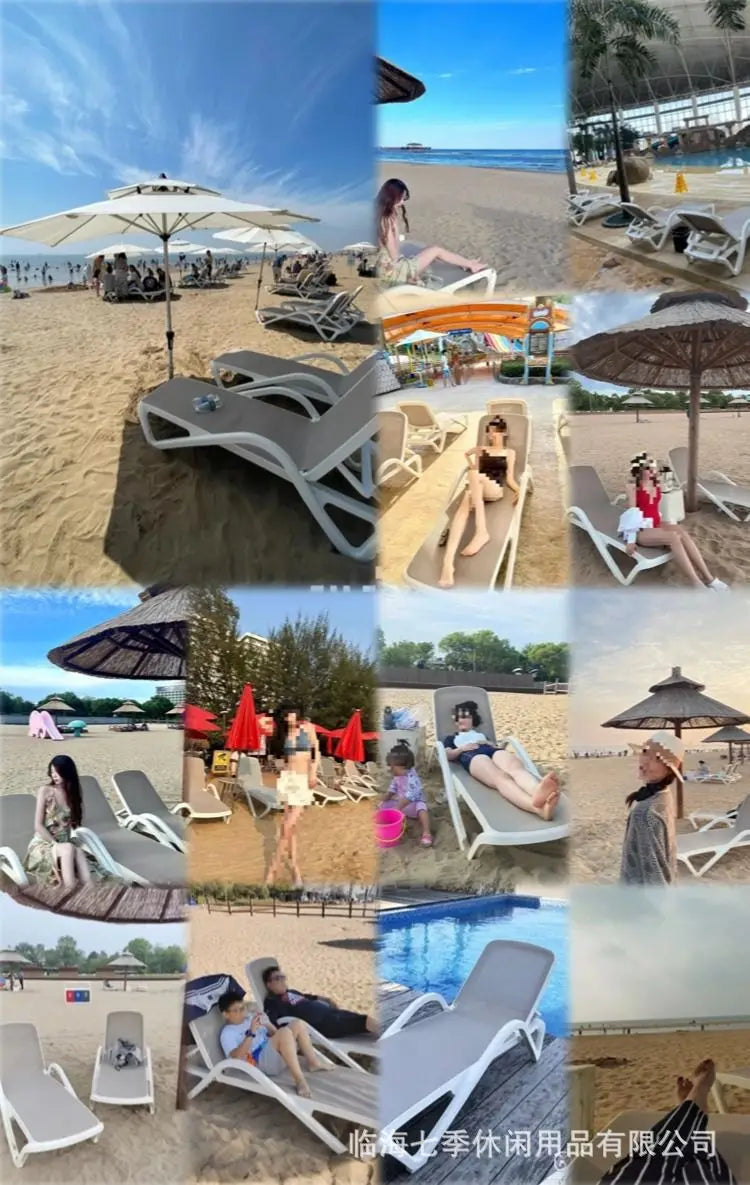 Outdoor pool loungers Hot spring Hammam bathroom Plastic leisure bed Internet celebrity bed Beach amusement park hotel bed