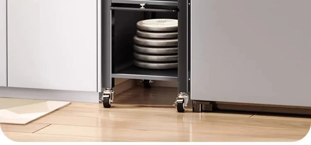 Multi-functional Kitchen Shelf Floor-to-ceiling Shelf Locker Microwave Pot Oven Cabinet Storage Rack with Cabinet Door