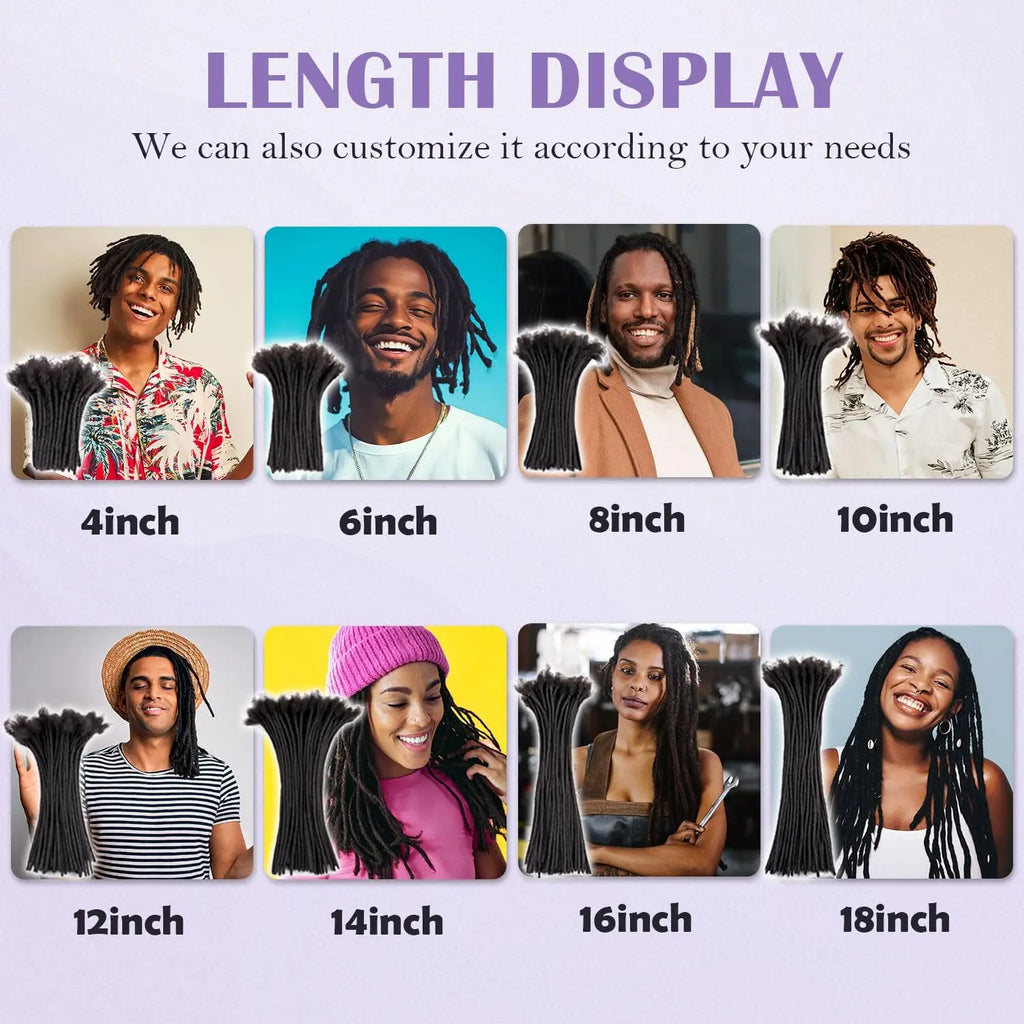 Synthetic Hair Dreadlock Extensions – 10-Strand Soft Locs