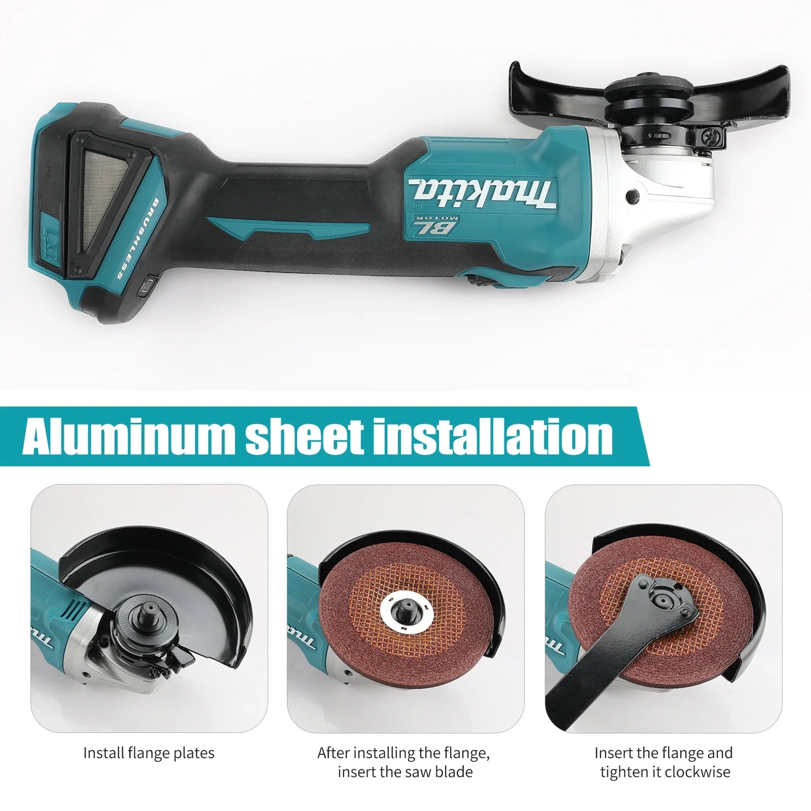 Makita DGA504 18V Brushless Lithium Electric Angle Grinder Rechargeable Polishing Machine Cutting Machine High Power