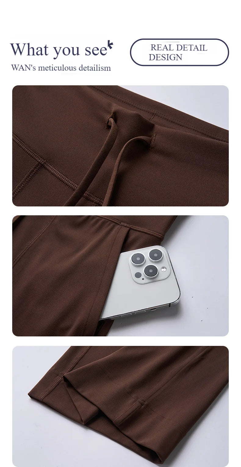 Women's High-Waisted Drawstring Wide-Leg Sports Pants Loose Fit Running Trousers & Slimming Yoga Fitness Pants