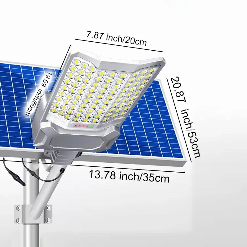 12000W Solar Lamp Solar Street Light Outdoor LED Solar-Powered Driveway Lighting System for Garden Parking Lot Square Road Yard