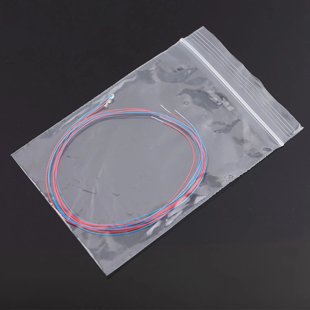 50pcs/bag 0402 0603 0805 1206 SMD Lamp Wired Micro Litz Led Pre-Soldered Chip Wired 30cm 3V DIY Railway Models Scenes Toy Light