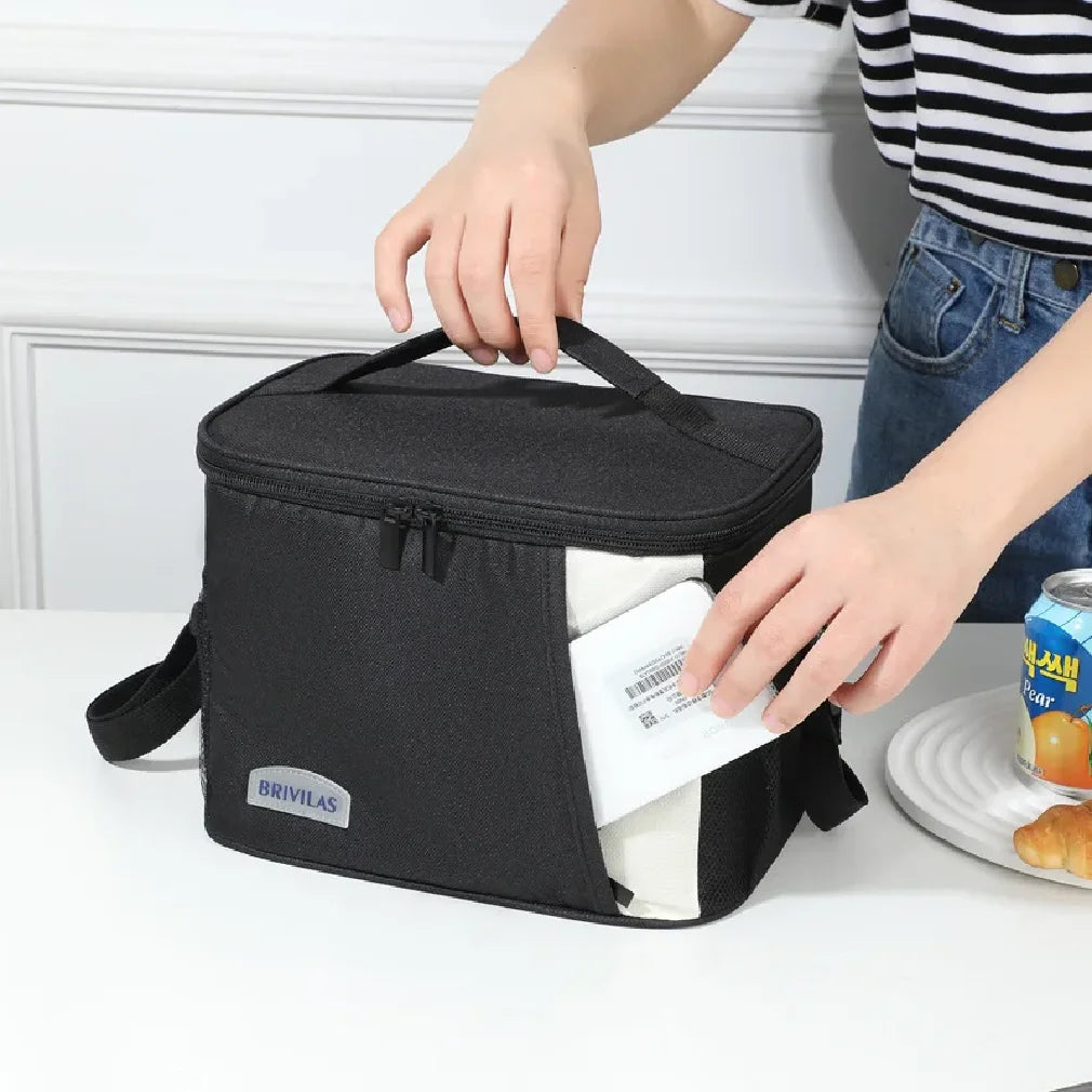 Insulated Lunch Bag Large Reusable Lunch Bags with Adjustable Shoulder Strap for Women Men, Ideal for Work, School & Outdoor Use