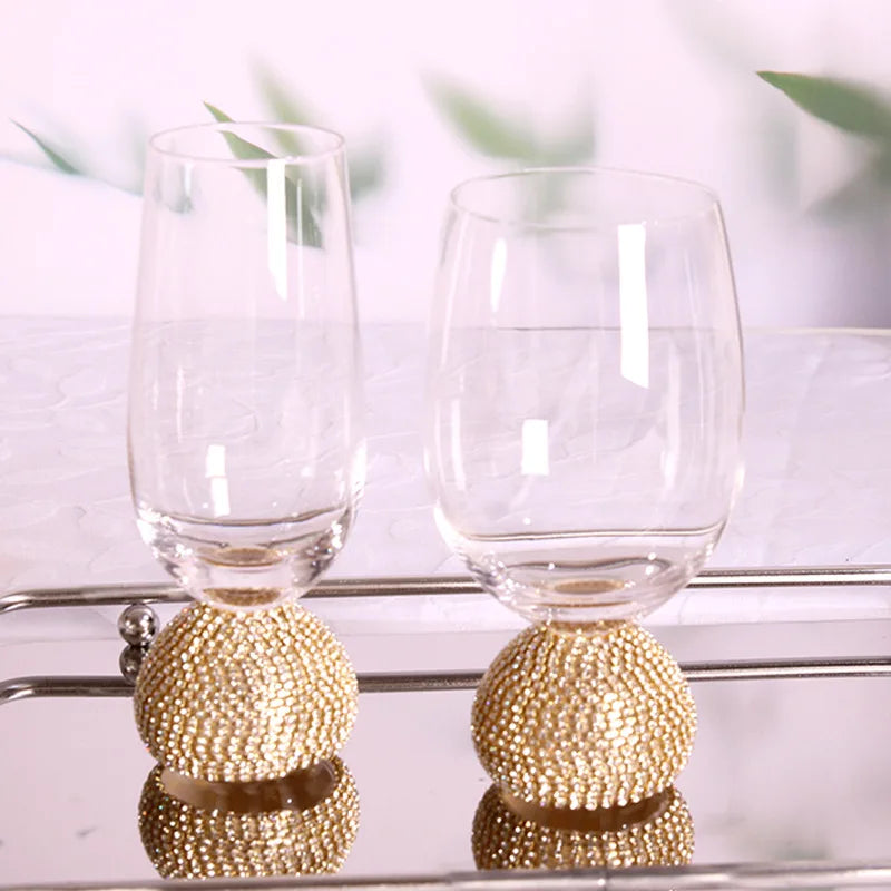 Fairy wine glasses pink diamond whisky glasses decorated with goblets red wine glasses wine glasses