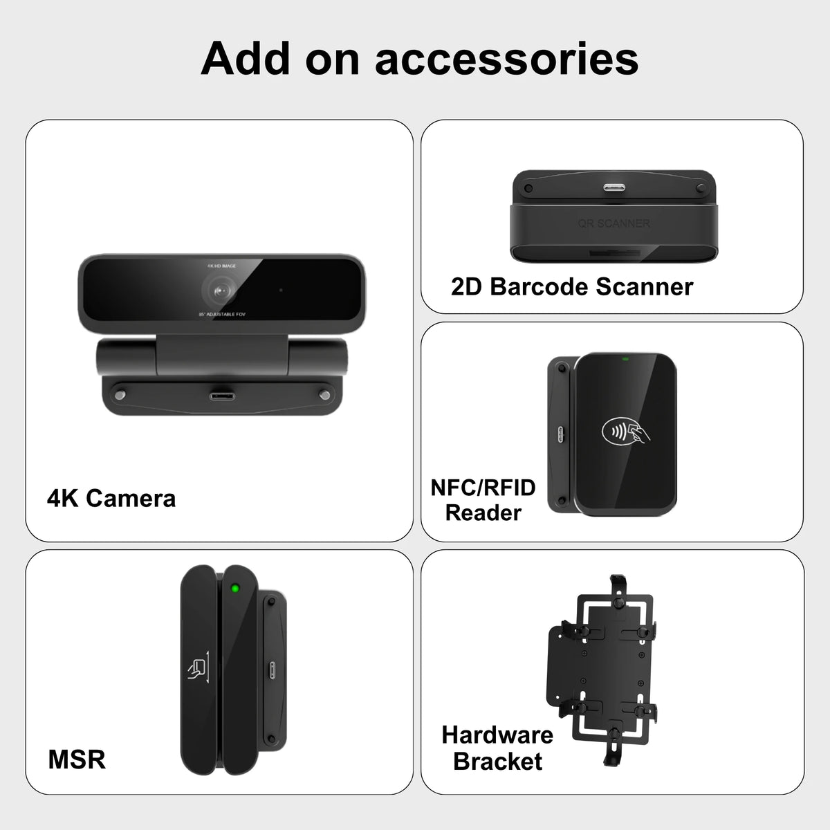 15 Inch Wall Mount Payment Kiosks Burger Shop POE Power Supply QR Code Scanner Android OS