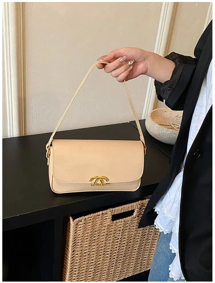 Classic Designer Leather Handbag For Women Crossbody Shoulder Bag Elegant Ladies Tote Purse Luxury Brand
