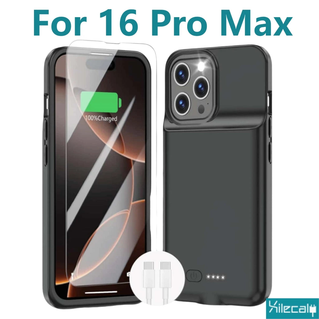 Xilecaly Portable Battery Case for iPhone 17 16 Pro Max 15Pro 13 14 12 mini Charging Case Battery Pack For iphone 7 8 6s SE 2 3