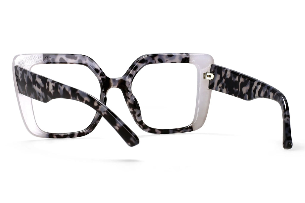 R56982 Colorful Large Size Reading Glasses Lady Trend Splicing Color Presbyopic Eyeglass Universal Prescription Spectacles Frame