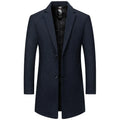 New Men Woolen Business Casual Trench Coats Man Long Jackets Winter Overcoats Male Cashmere Trench Coats Woolen Blends Coats 5XL
