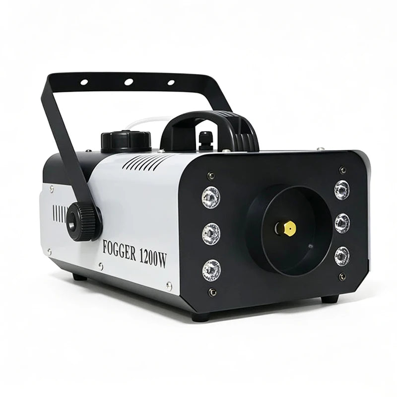 Smoke Machine 1200W 6LEDS 10m Spray Fog Machine for Wedding & Engagement Bithday Party Christmas Halloween with Remote Control